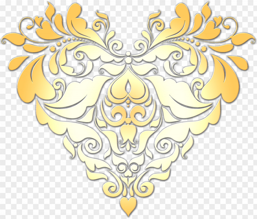 Heart Gold Visual Arts Flower PNG