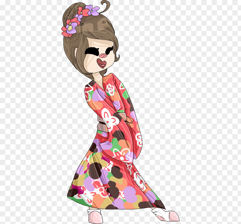 Kimono Doll Fashion Design Clip Art PNG