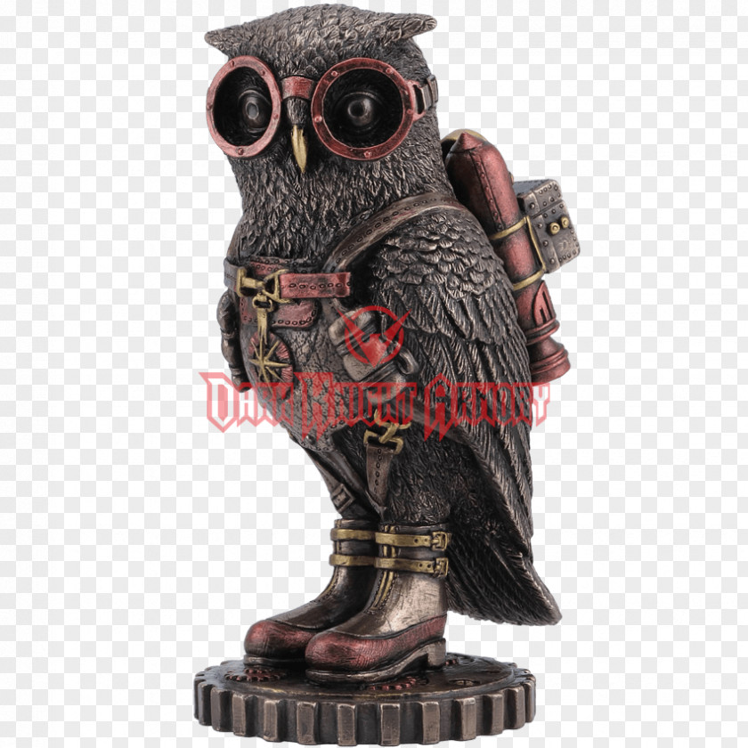 Owl Steampunk Statue Sculpture Gothic Fashion PNG