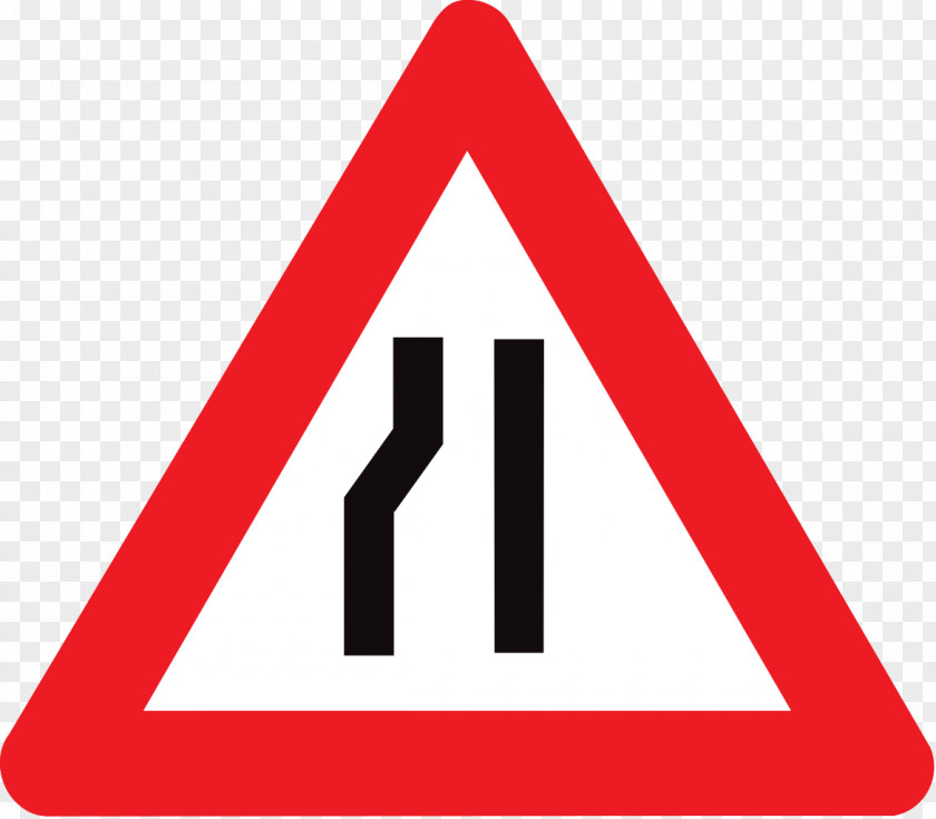 Traffic Signs Sign Bottleneck Warning Car PNG