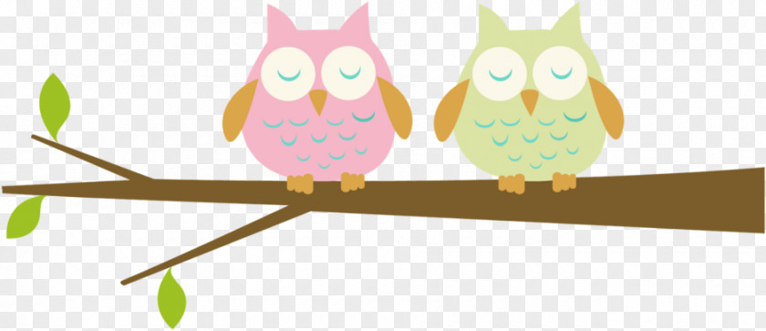 Two Cute Owls Owl Branch Clip Art PNG