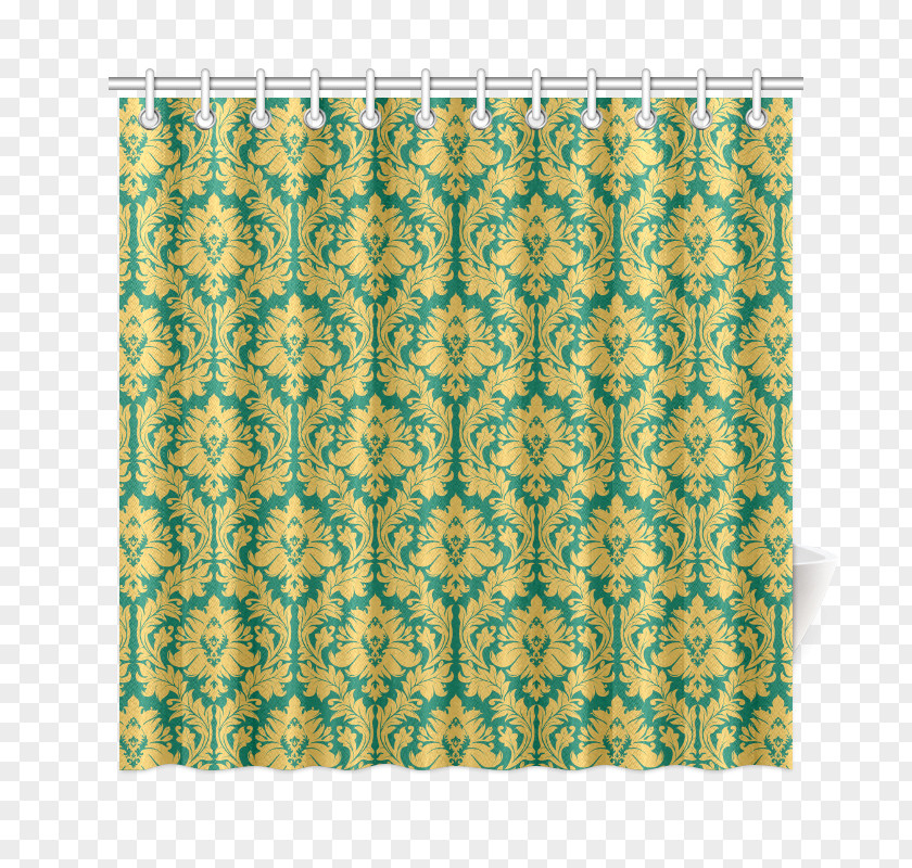 Yellow Curtain Green Turquoise PNG