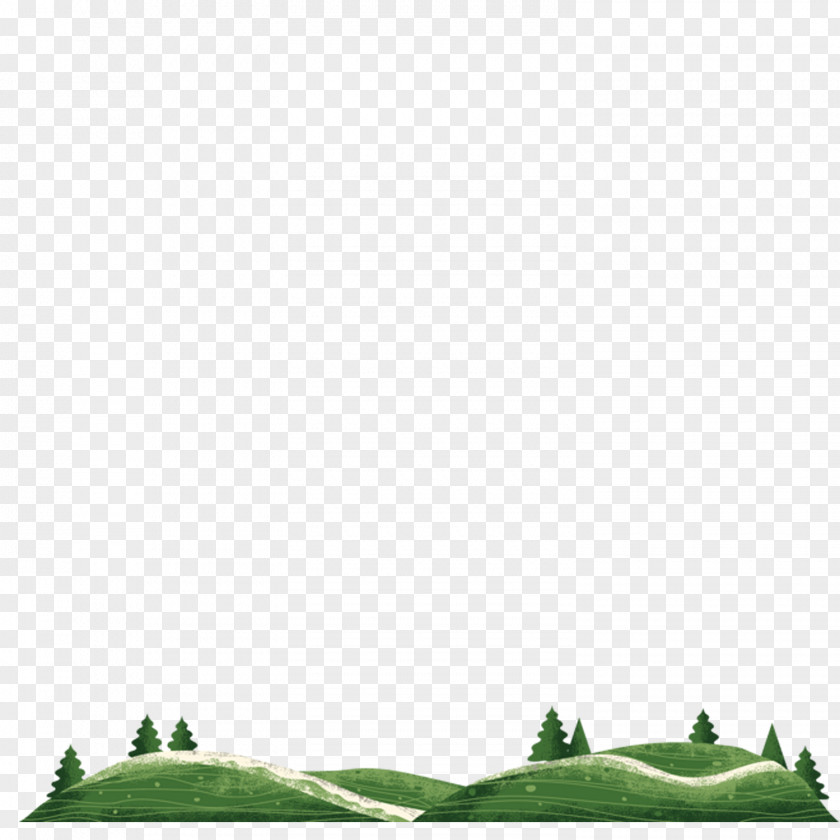 Cyan Green Show Mountain Cute Grass PNG