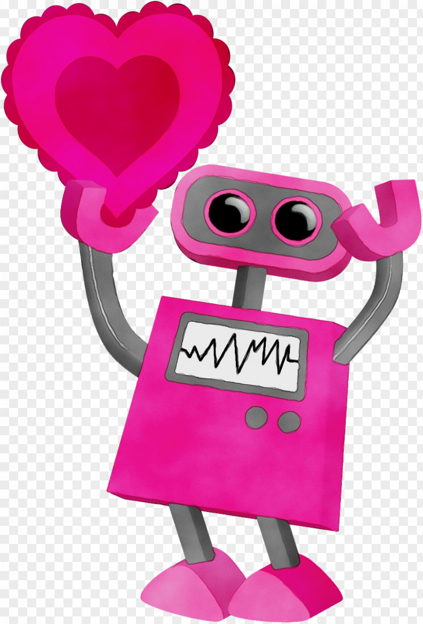 Pink Heart Cartoon Magenta Technology PNG