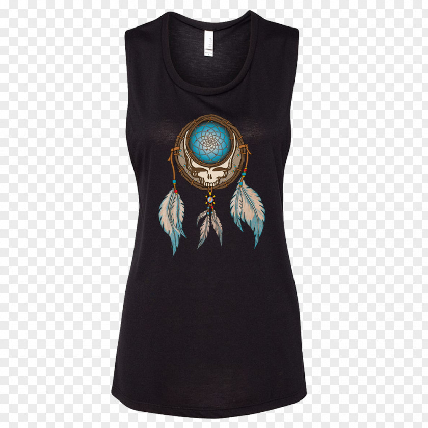 Dreamcatcher T-shirt Sleeveless Shirt Turquoise Outerwear Gilets PNG
