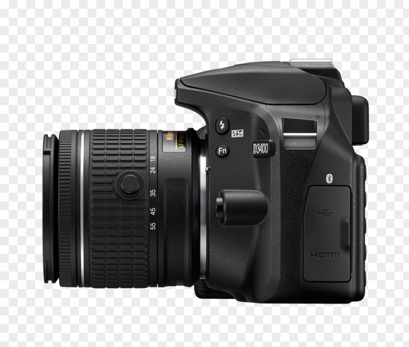 Dslr Body Nikon D3400 AF-P DX Nikkor Zoom 18-55mm F/3.5-5.6G VR 70-300mm F/4.5-6.3G ED AF-S Zoom-Nikkor Format PNG