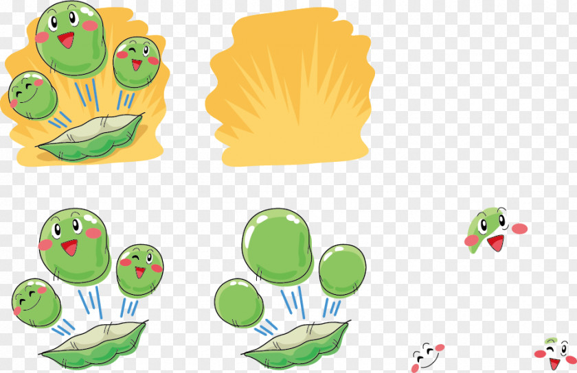Expression Vector Jumping Out Peas Bean Pea Clip Art PNG