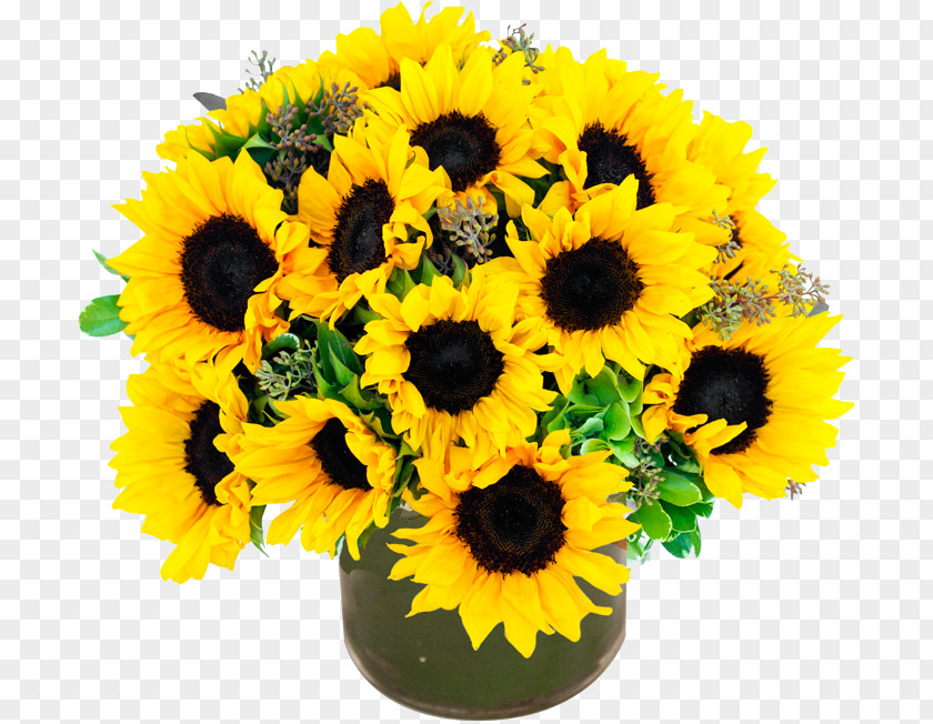Fall Flower Baskets Common Sunflower Post-a-Rose Floral Design Bouquet PNG
