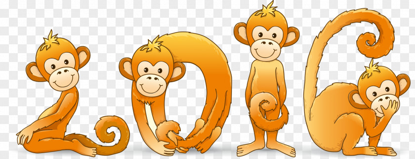 Orangutan Monkey Chinese New Year Clip Art PNG