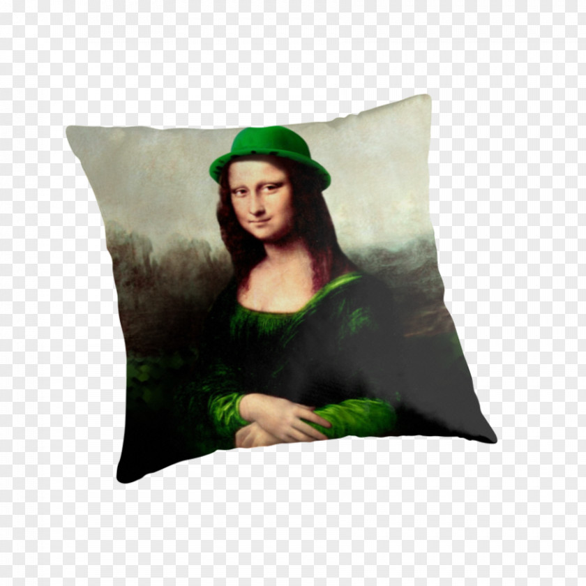 Pillow Throw Pillows Cushion Mona Lisa Saint Patrick's Day PNG