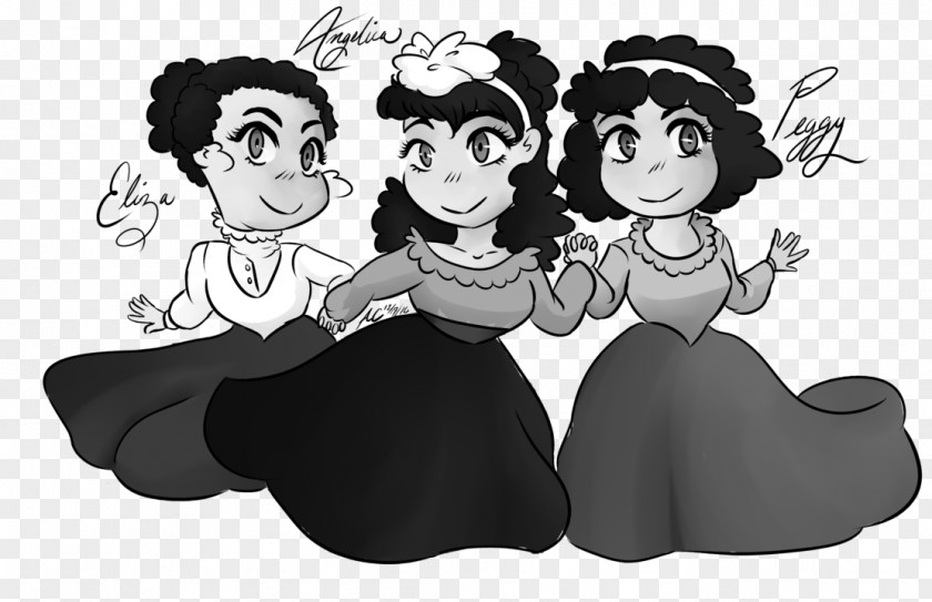 The Coon Hamilton Schuyler Sisters Fan Art PNG