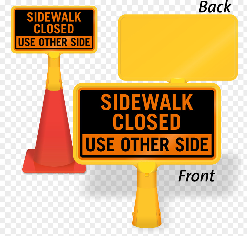 Traffic Cone Signs Sign Brand Sidewalk Logo Signage PNG