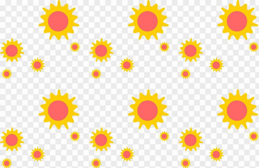 Cartoon Sun Pattern PNG