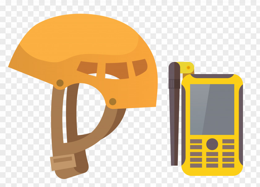 Vector Helmet Communication Tool Material Cartoon PNG