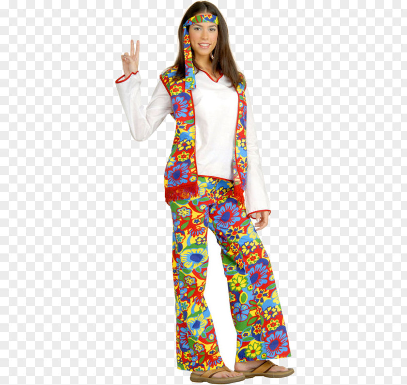 Woman 1960s 1970s Halloween Costume Hippie PNG