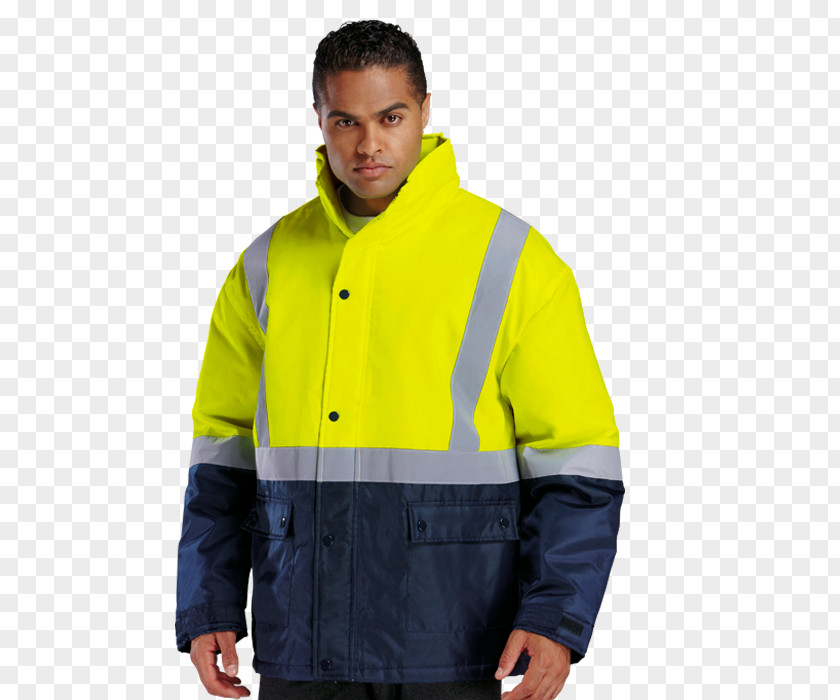 High Visibility Lime Green Backpacks Hoodie Jacket Compass Apparel Ltd Workwear Clothing PNG