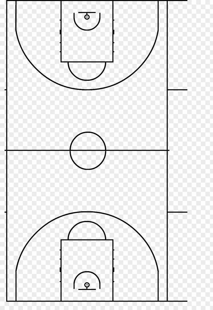 Cartoon Basketball Court FIBA Diagram Canestro PNG