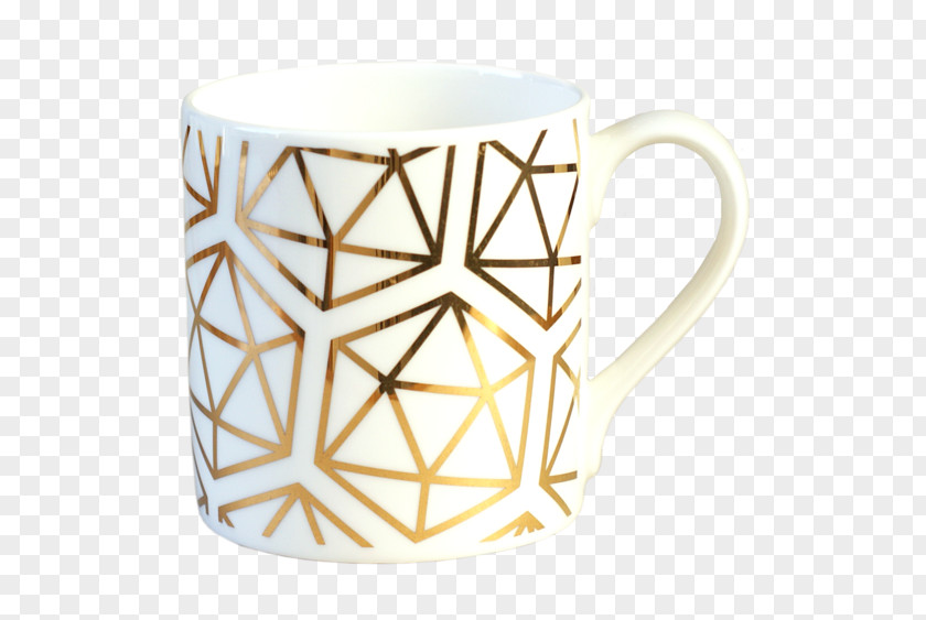 Mug Coffee Cup Gold Alfred & Wilde Bone China PNG