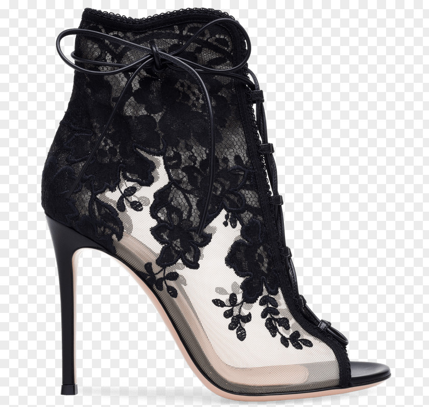 Saks Fifth Avenue Fashion Boot Botina Lace High-heeled Shoe PNG