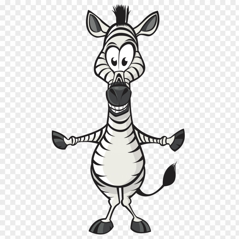 Cute Zebra Cartoon Animal Clip Art PNG