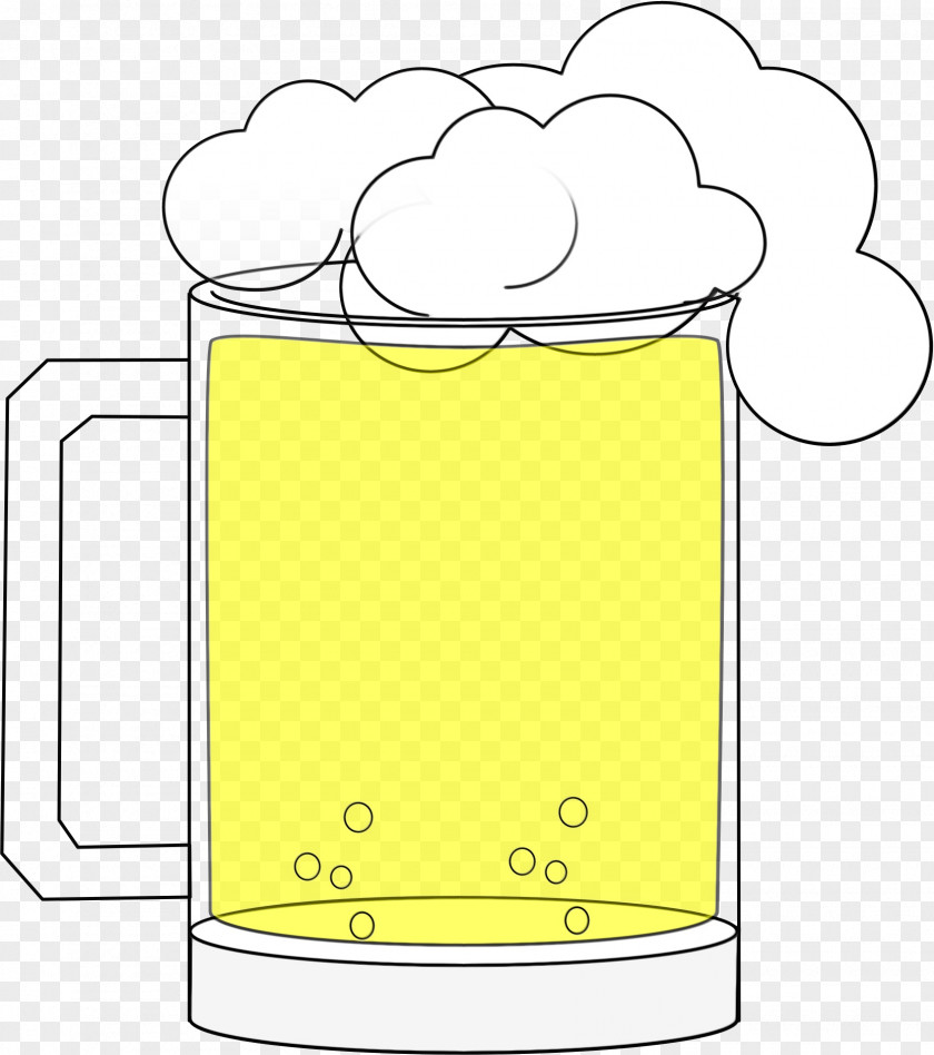 Drinkware Yellow Watercolor Cartoon PNG