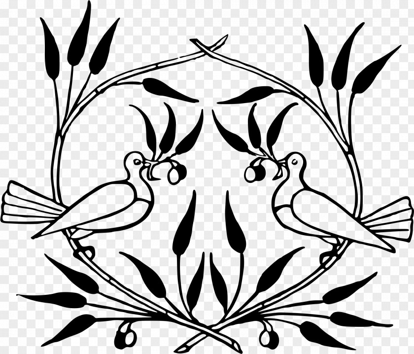 Olive Branch Line And Form: Elements Of Art Black White Drawing Clip PNG
