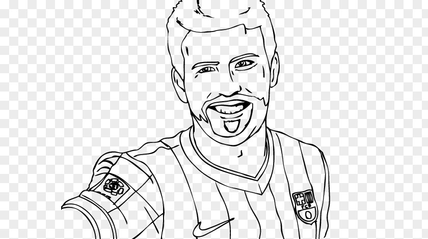 Gerard Pique Real Madrid C.F. FC Barcelona Drawing Coloring Book Game PNG