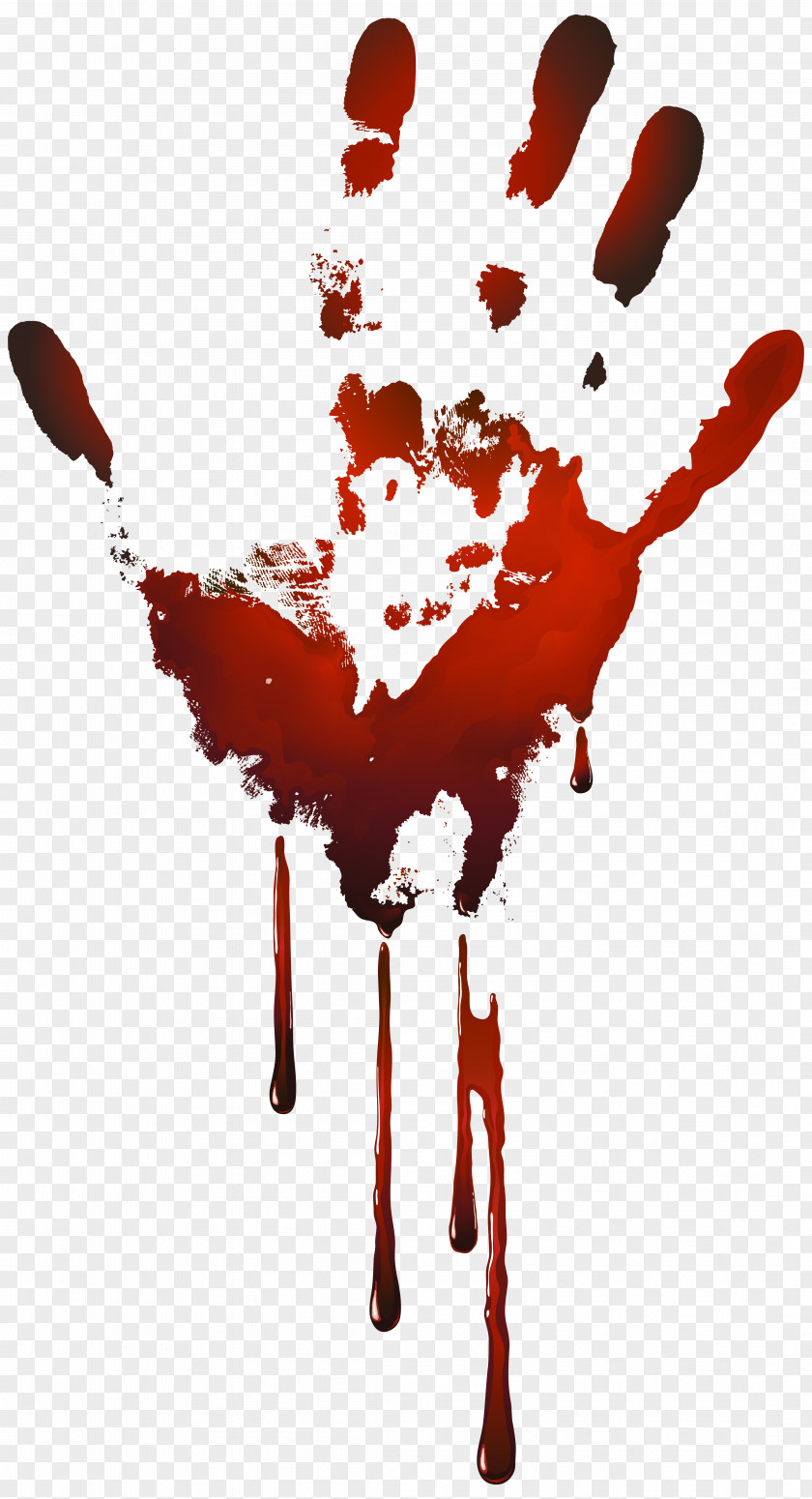 Bloody Handprint Clip Art Image PNG