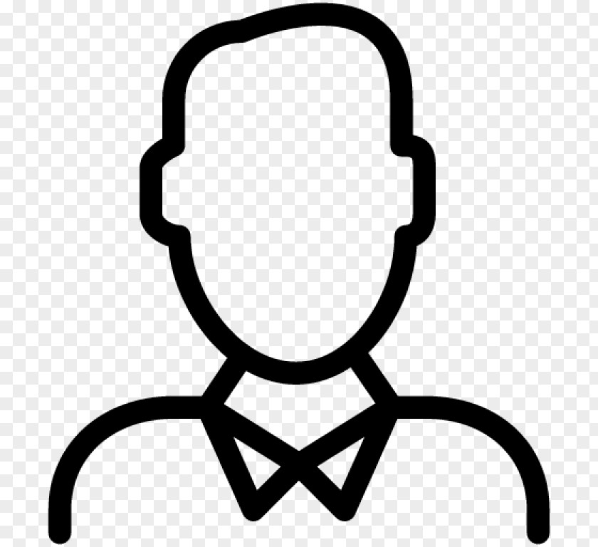 Coloring Book Line Art Man Icon PNG