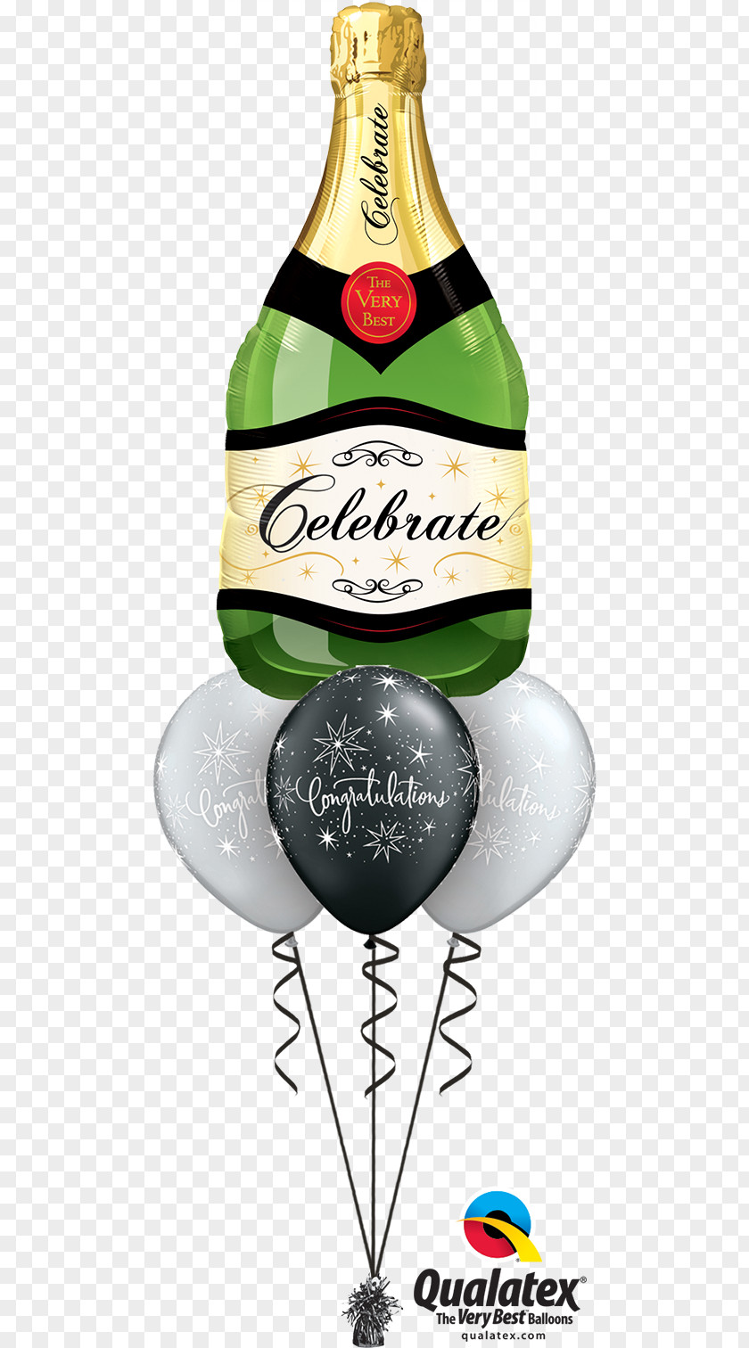 Champagne Sparkling Wine Balloon Bottle PNG