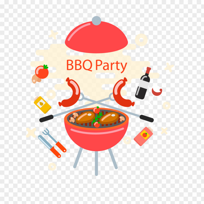 Italian Barbecue Party Vector Grill Churrasco Sauce Clip Art PNG