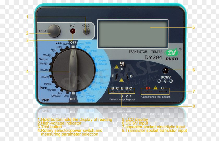 Multilayer Insulation Multimeter Transistor Tester Semiconductor Electricity PNG