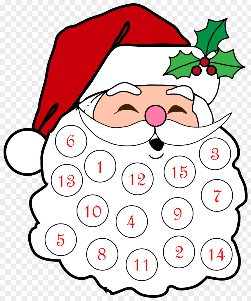 Santa Claus Christmas Tree Advent Calendars Ornament PNG