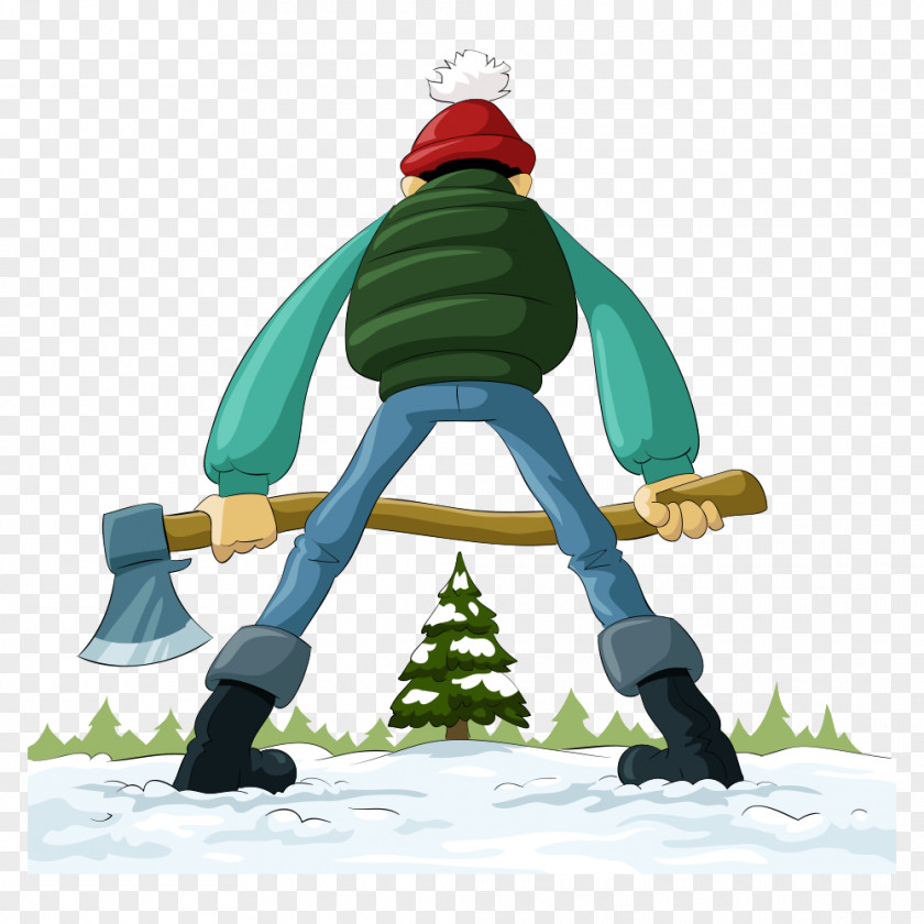 Vector Man Holding An Ax Lumberjack Royalty-free Illustration PNG