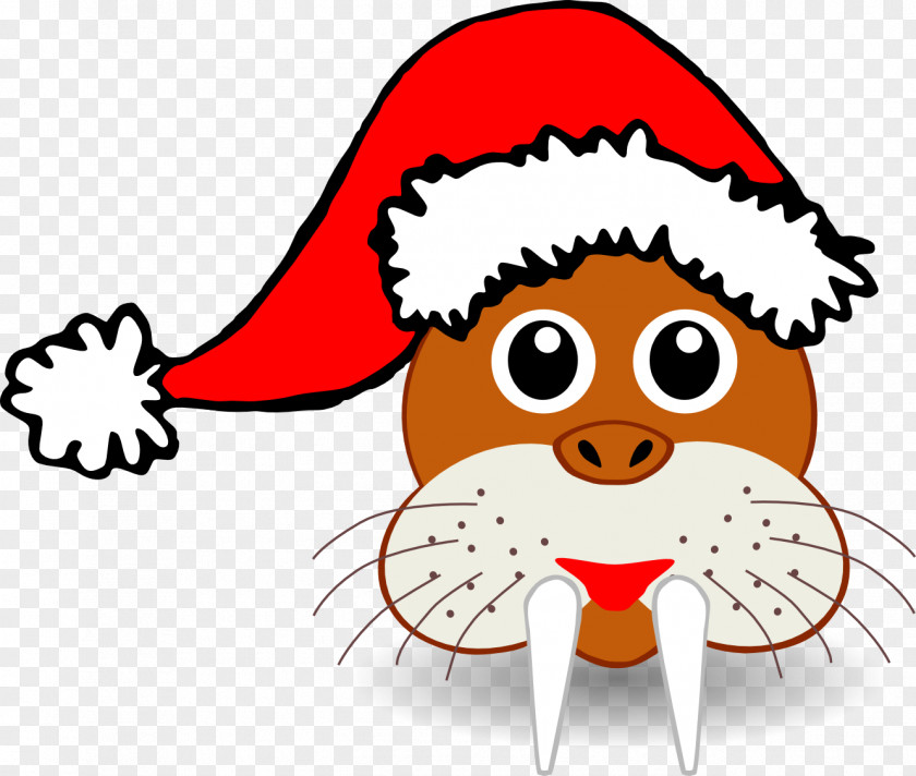 Cartoon Christmas Hats Domestic Pig Santa Claus Clip Art PNG