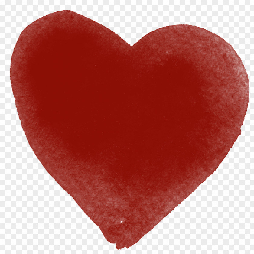 Heart Watercolor Painting Paintbrush PNG