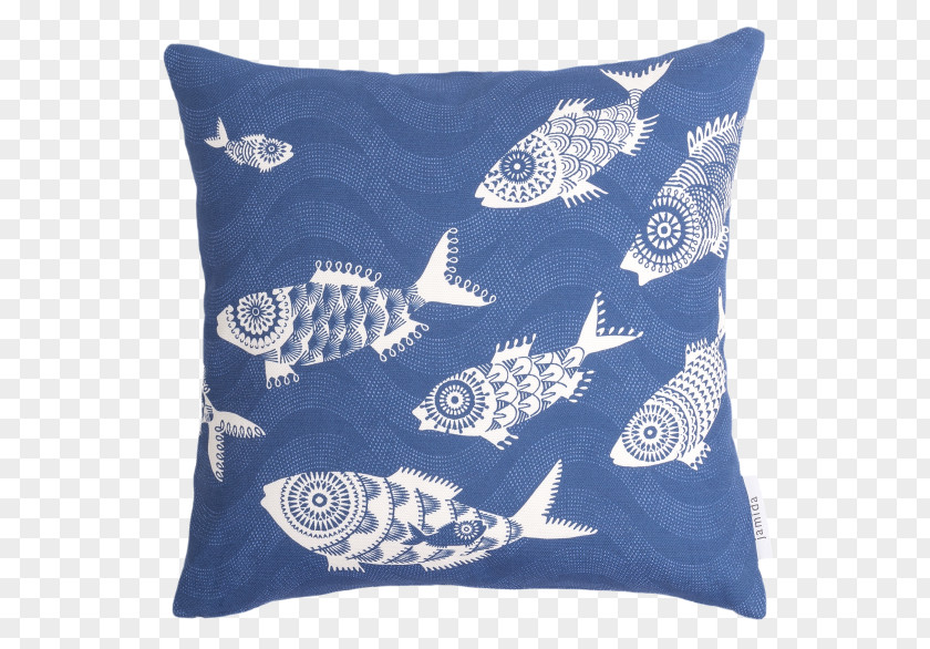 Shoal Blue Cushion Green Fish PNG