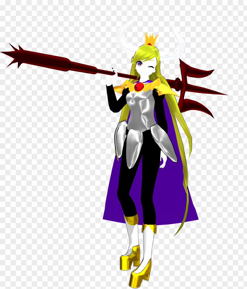 Woman Undertale ASGORE Female Model PNG