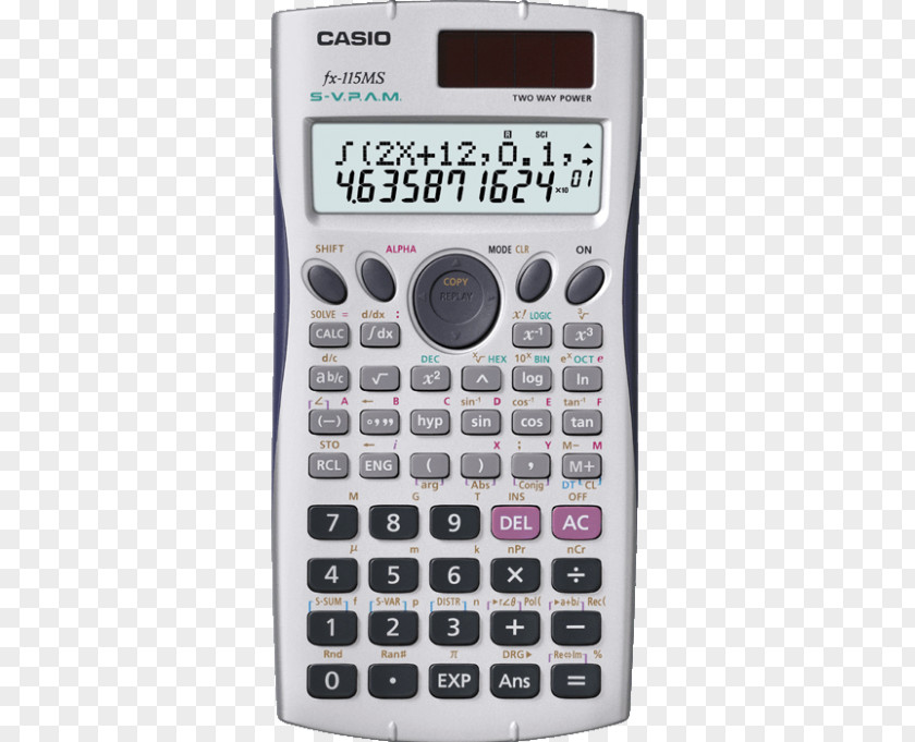 Calculator Casio FX-115MS Plus Scientific PNG