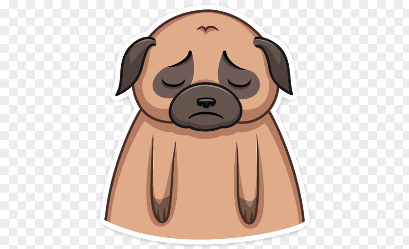 Puppy Pug Sticker Dog Breed VK PNG