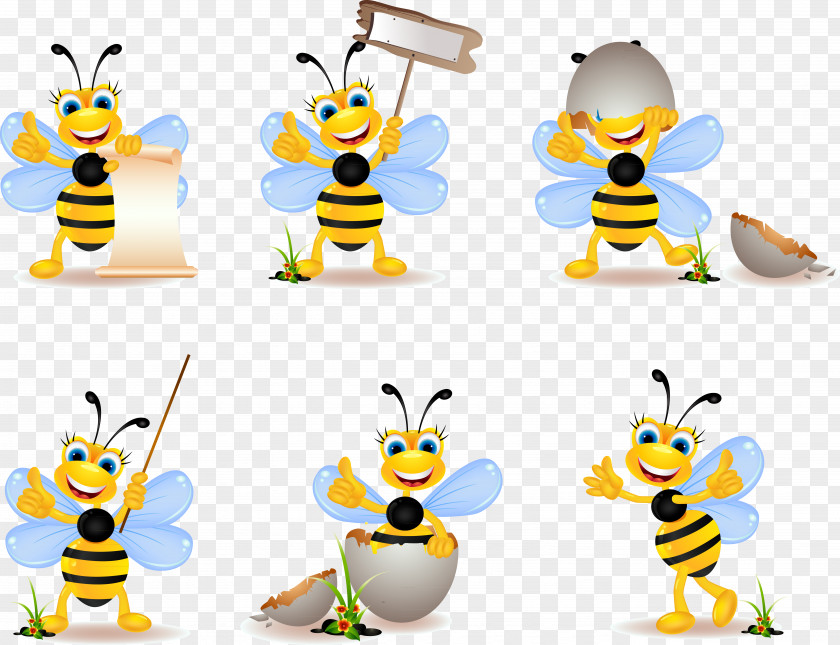 Cartoon Bee Clip Art PNG