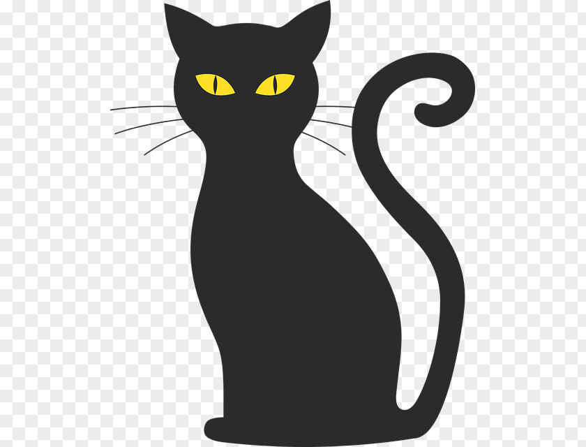 Cat Black Silhouette Clip Art Image PNG