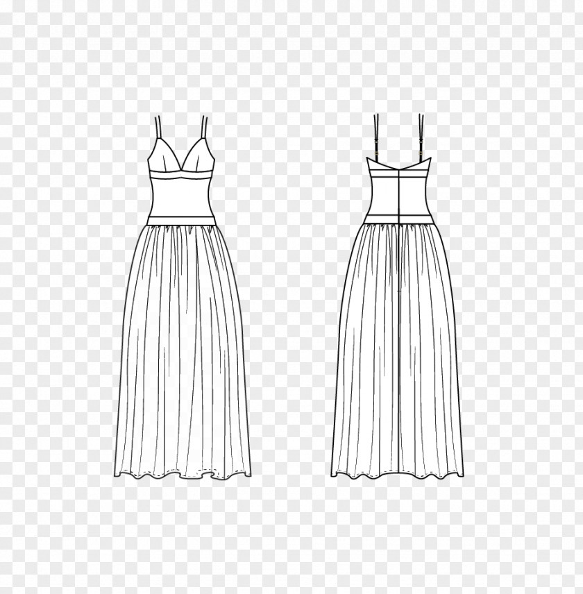 Dress Gown Drawing Clothes Hanger Pattern PNG