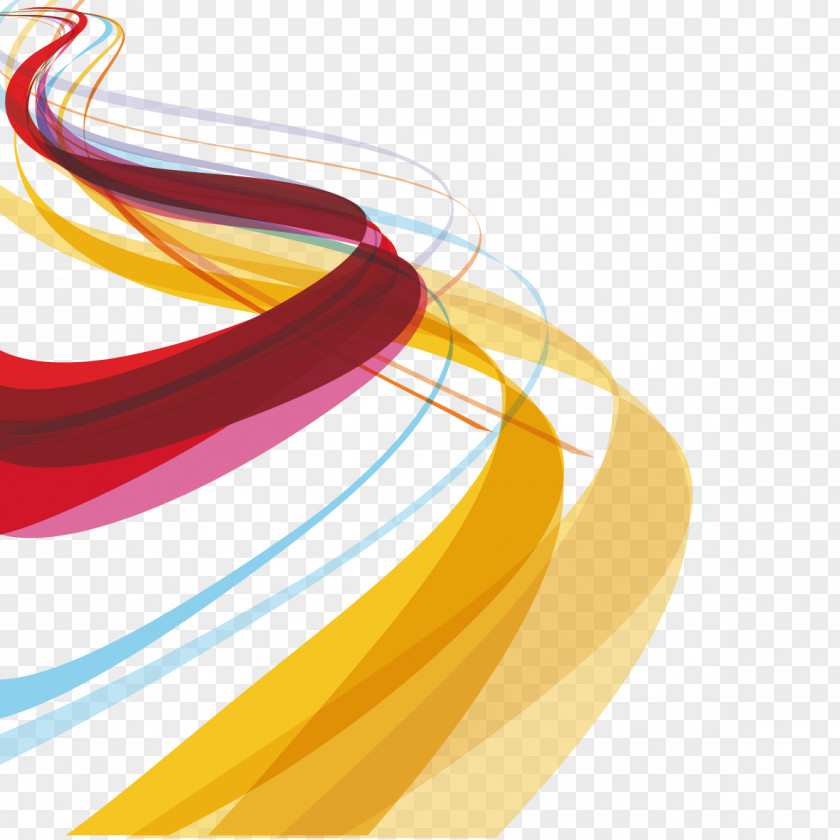 Vector Curves And Wavy Lines Color Curve Graphic Design PNG