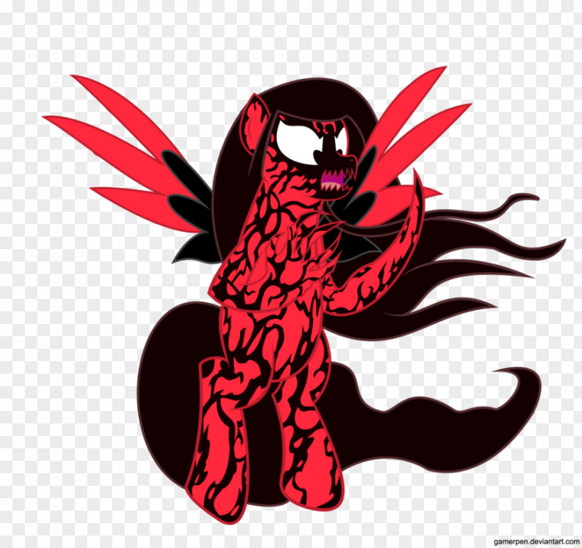 Carnage Fan Art Pinkie Pie Symbiote PNG