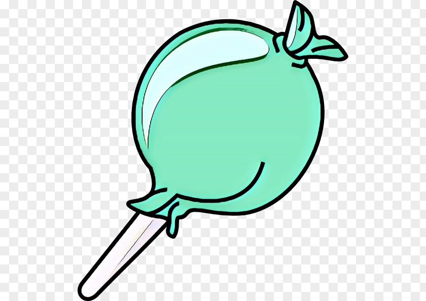 Line Art Green Lollipop Cartoon PNG