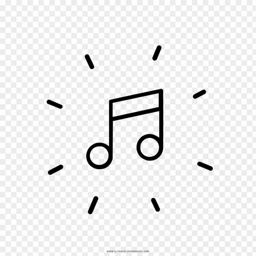 Musical Note Drawing Coloring Book PNG