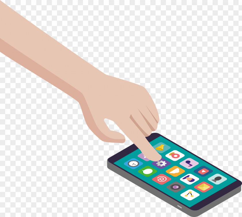 Smartphone Hand PNG