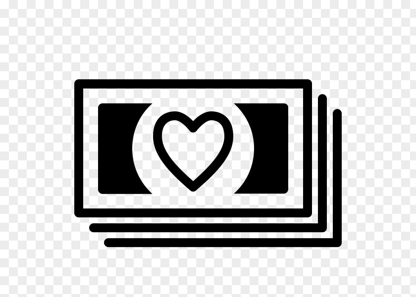 Blackandwhite Rectangle Heart Symbol PNG