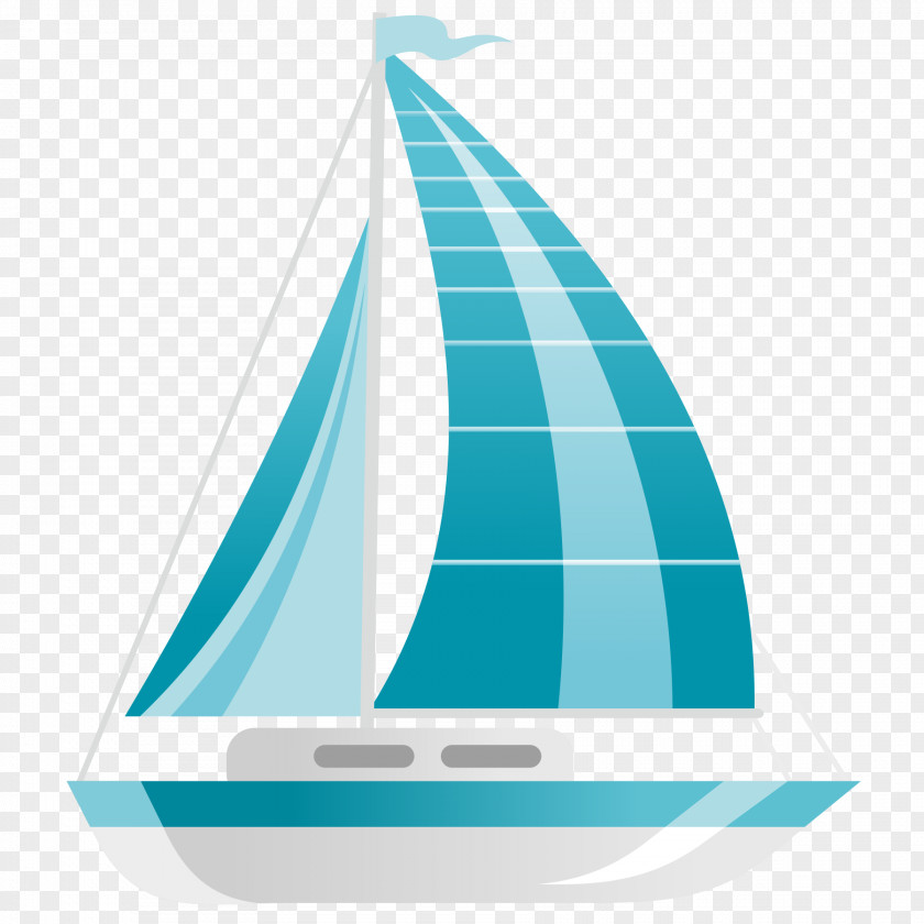 Blue Abstract Background Sailing Ship Watercraft Illustration PNG